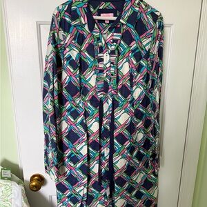 Lilly Pulitzer Vibrant Pink and Green Dress